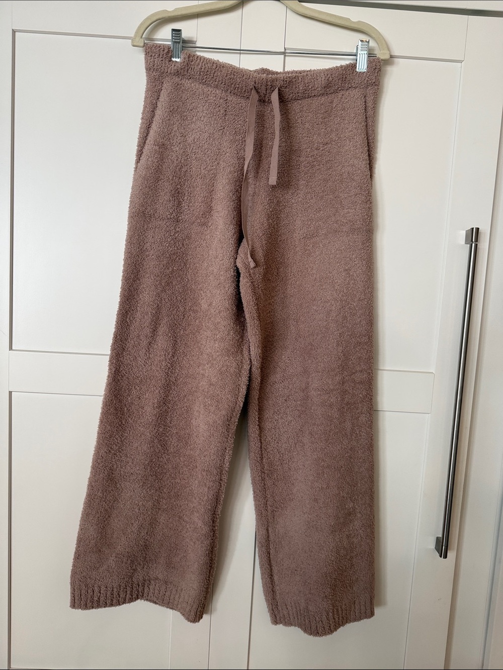 Plush Straight-Leg Lounge Pants in Dusty Mauve